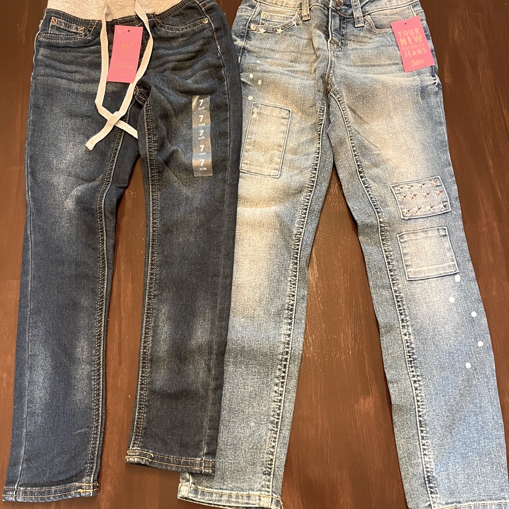 Justice Girls jeans size 7 NWT